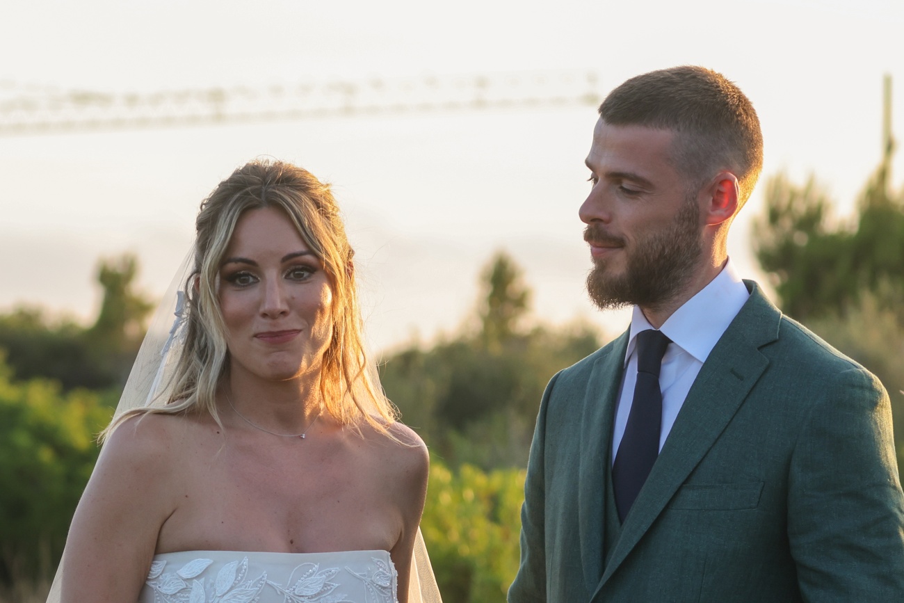 La pareja no podría estar más feliz